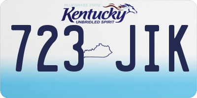 KY license plate 723JIK