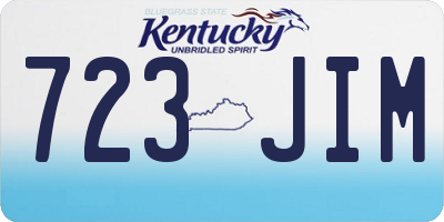 KY license plate 723JIM
