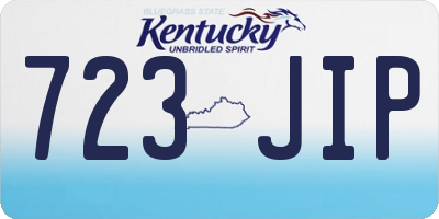 KY license plate 723JIP