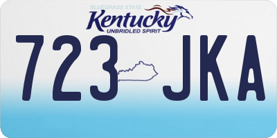KY license plate 723JKA
