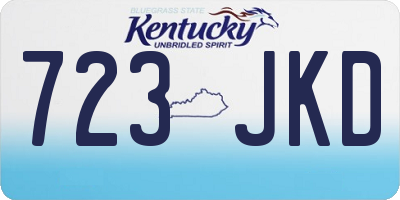 KY license plate 723JKD