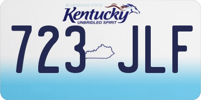 KY license plate 723JLF