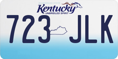 KY license plate 723JLK