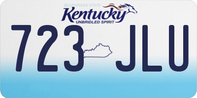 KY license plate 723JLU