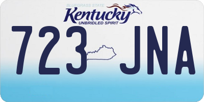 KY license plate 723JNA