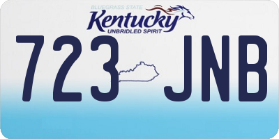 KY license plate 723JNB