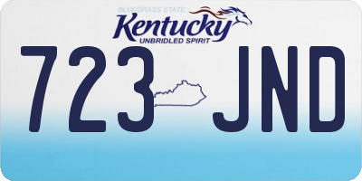 KY license plate 723JND