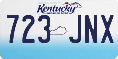 KY license plate 723JNX
