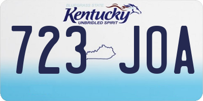 KY license plate 723JOA