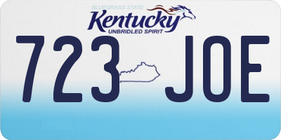 KY license plate 723JOE