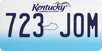 KY license plate 723JOM