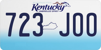 KY license plate 723JOO