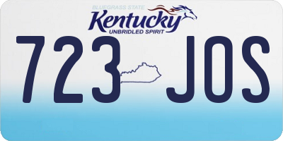 KY license plate 723JOS