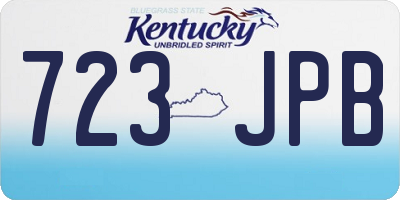 KY license plate 723JPB