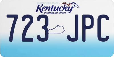 KY license plate 723JPC