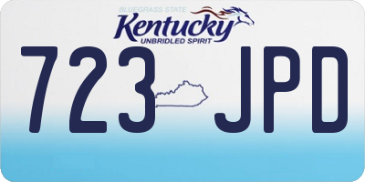 KY license plate 723JPD
