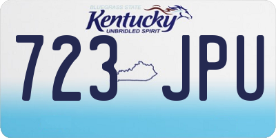 KY license plate 723JPU