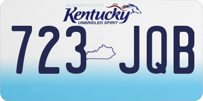 KY license plate 723JQB
