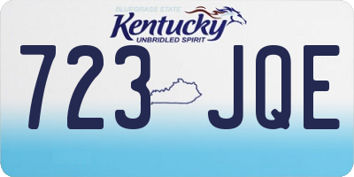 KY license plate 723JQE