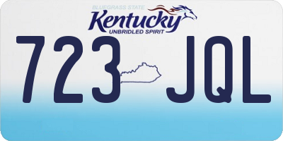 KY license plate 723JQL