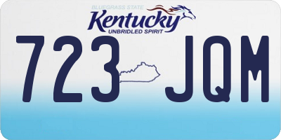 KY license plate 723JQM