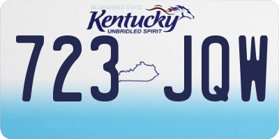 KY license plate 723JQW