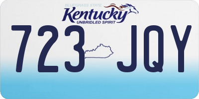 KY license plate 723JQY