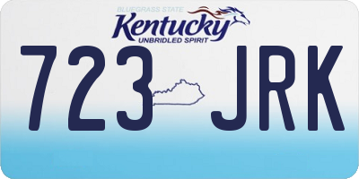 KY license plate 723JRK