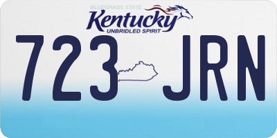 KY license plate 723JRN