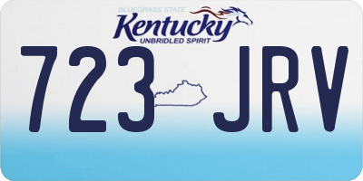 KY license plate 723JRV