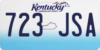 KY license plate 723JSA