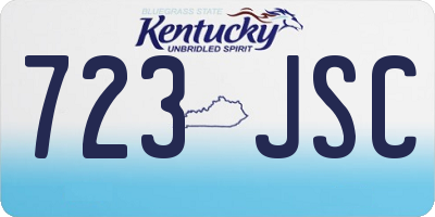 KY license plate 723JSC