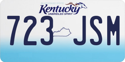 KY license plate 723JSM