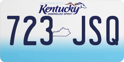 KY license plate 723JSQ