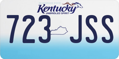 KY license plate 723JSS