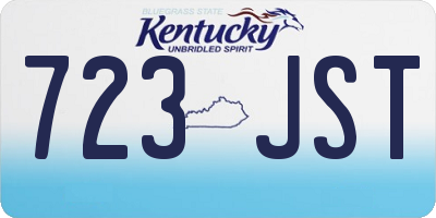 KY license plate 723JST