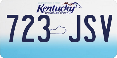 KY license plate 723JSV
