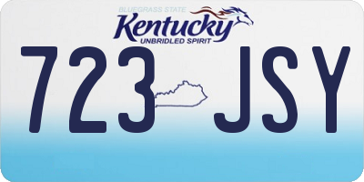 KY license plate 723JSY