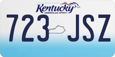 KY license plate 723JSZ