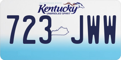 KY license plate 723JWW