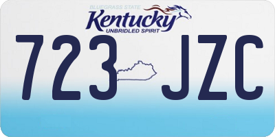 KY license plate 723JZC