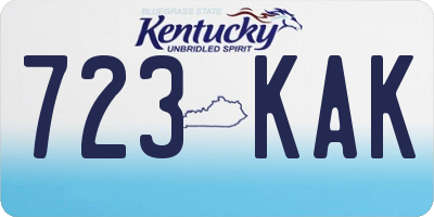 KY license plate 723KAK
