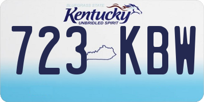KY license plate 723KBW