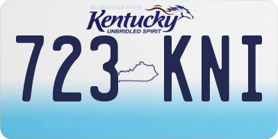KY license plate 723KNI