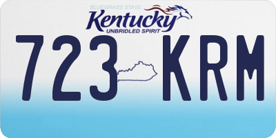 KY license plate 723KRM