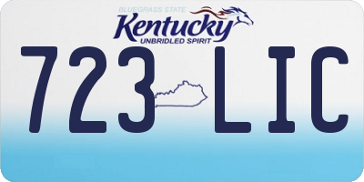 KY license plate 723LIC