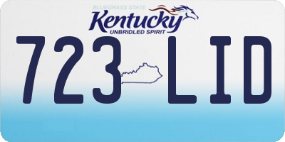KY license plate 723LID