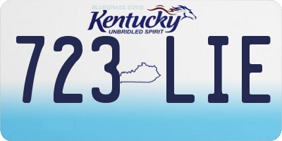 KY license plate 723LIE