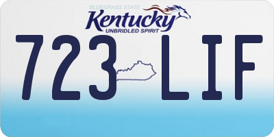 KY license plate 723LIF