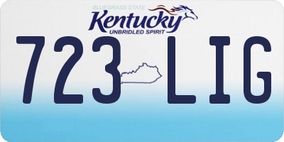 KY license plate 723LIG